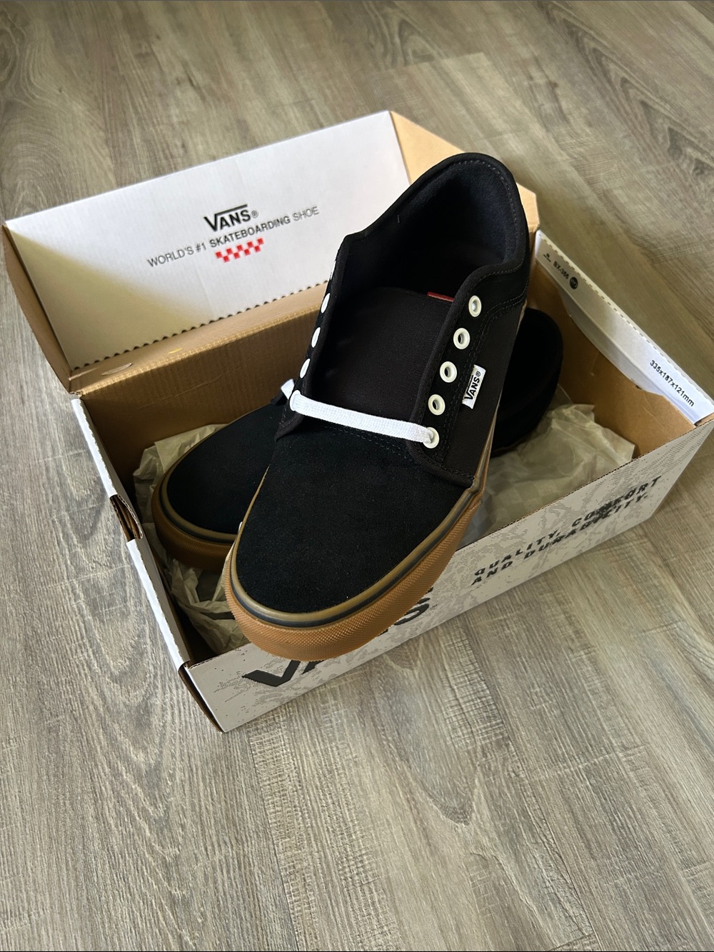 Vans Skate Chukka Low Men’s Black Sneakers with Gum Sole